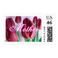 Mother - Rosey Tulips Postage stamp