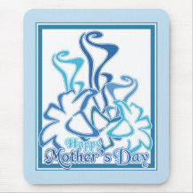 Mother’s Day Blue Calla Lily Bouquet Mousepad