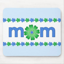 Mother’s Day Blue Spring Flowers Mousepad