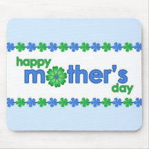 Mother’s Day Blue Spring Flowers Mousepad