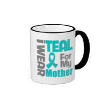 Mother - Teal Ribbon Ovarian Cancer Support Coffee Mug