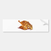 Mother Tiger With Cub Bumper Sticker