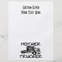 MOTHER TRUCKER - BLACK & WHITE FLYER