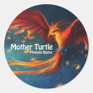 Mother Turtle Phoenix Rising Sticker