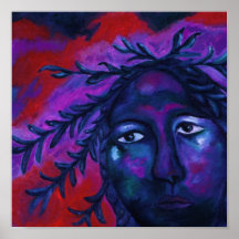 Mother Watching All – Crimson & Violet Compassion Posters