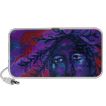 Mother Watching All – Crimson & Violet Compassion Portable Speakers
