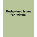 Motherhood is not for  wimps! t-shirts