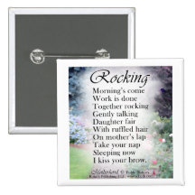 Motherhood Poetry, Daughter Pinback Button