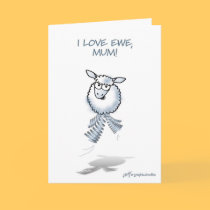 Mothering Sunday "I love ewe, Mum! cards by graphicdoodles Mothering Sunday "I love ewe, Mum! cards
