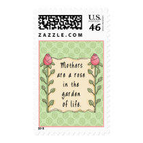 Mothers are a Rose in the Garden of Life Stamp