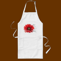 Mothers are Special Red Gerber Daisy aprons