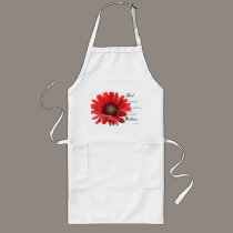 Mothers are Special Red Gerber Daisy aprons