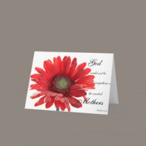 Mothers are Special Red Gerber Daisy cards