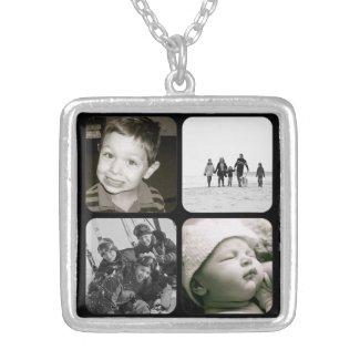 Mother's Children Photo Collage Necklace
