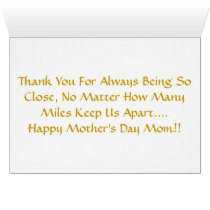 Mother's Day Across The Miles cards