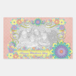 Mothers Day - ADD YOUR PHOTO - Spring Flowers Rectangular Sticker