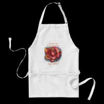 mother's day apron - red rose perfect lady