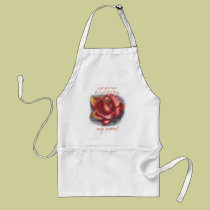 mother's day apron - red rose perfect lady
