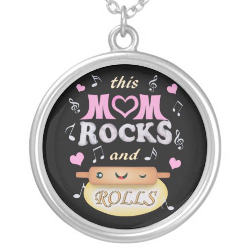 Mother's Day Baking & Rocking Mom Necklace zazzle_necklace