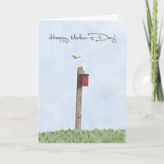 Mother's Day Birdhouse zazzle_card