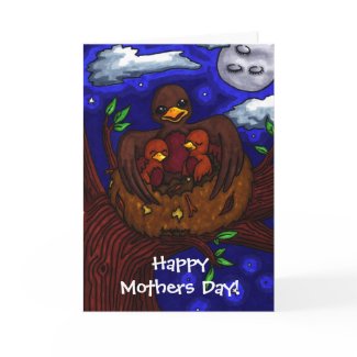 Mothers day birds zazzle_card