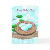 Mother's Day Bird's Nest with Eggs cards