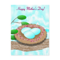 Mother's Day Bird's Nest with Eggs postcards