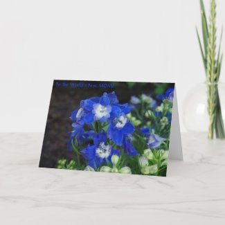 Mother's Day Blue Flower-Card card