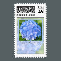mother's day blue hydrangea postage stamp