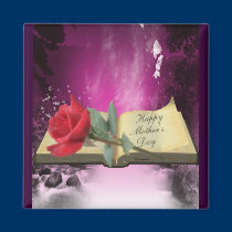Mother's Day Book round magnet magnets