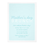 Mother's Day Brunch Blue White Fully Customizable Invite