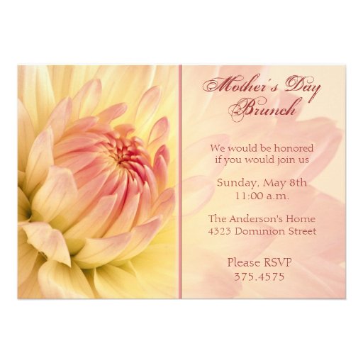 Mother's Day Brunch Dahlia Invitation
