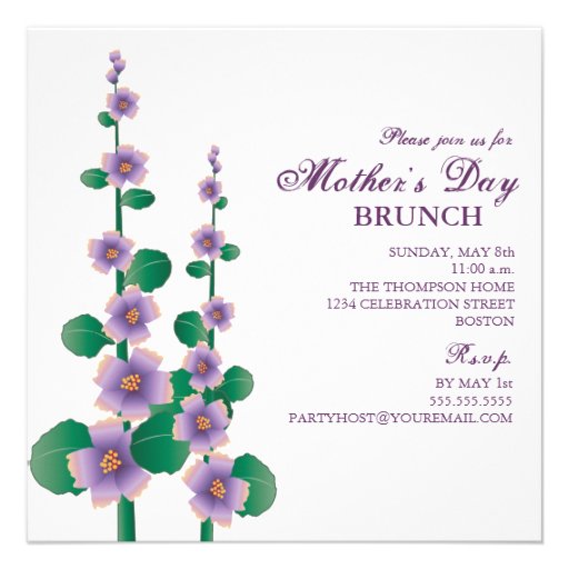 Mother's Day Brunch Floral Garden Invitation