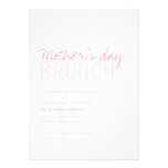 Mothers Day Brunch Pink White Fully Customizable Announcements