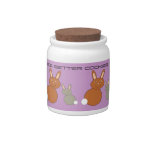 Mothers Day Bunnies Custom Candy Jar