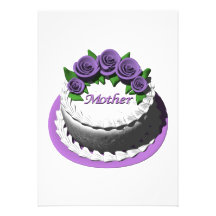 Mothers Day Cake Personalized Invite