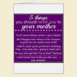 Mother's Day card cards