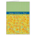 Mother's Day Card, Daffodils and Check Gingham