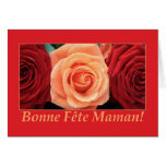 mother's day card mixed  rose bouquet french