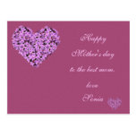 Mother's Day Card - Purple flower Postcards