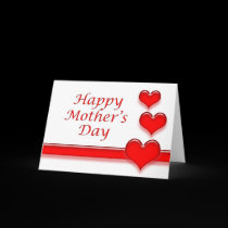 Mothers Day Card with Hearts