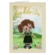 Mother's Day Card, with little girl