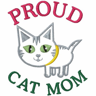 Mother's Day Cat Embroidered Embroidered Shirt by jamiecreates1