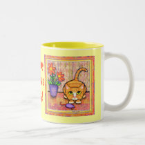 Mother's Day Cat Mug by jamiecreates1 Mother's Day Cat Mug