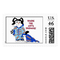 Mother's Day Cat's Pajamas Custom Postage Stamps by zooogle Mother's Day Cat's Pajamas Custom Postage Stamps