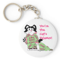 Mother's Day Cat's Pajamas Cute Cat Key Chain