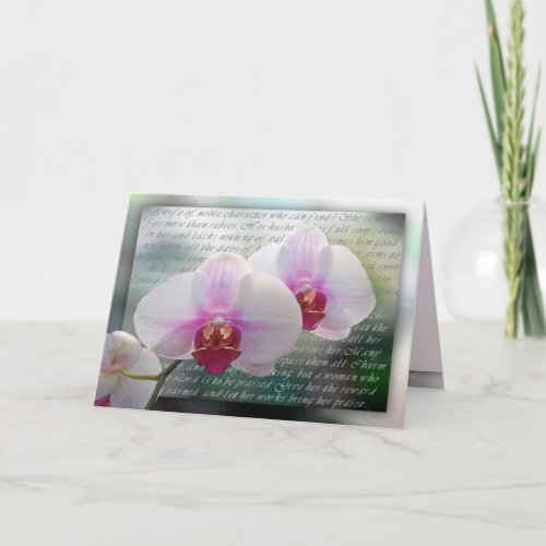 Mother's Day Christian Orchids Card