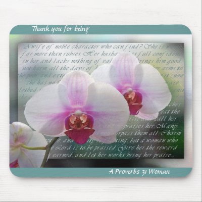 Mother's Day Christian Orchids Mouse Pad by dollargrafix