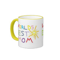 MOTHER'S DAY COFFEE MUGS - WORLDS BEST MOM - GIFTS