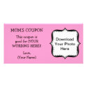 Mother's Day COUPON FOR MOM zazzle_photocard
